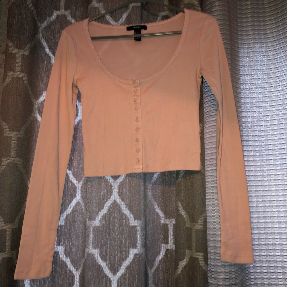 Forever 21 Long Sleeve Crop Top